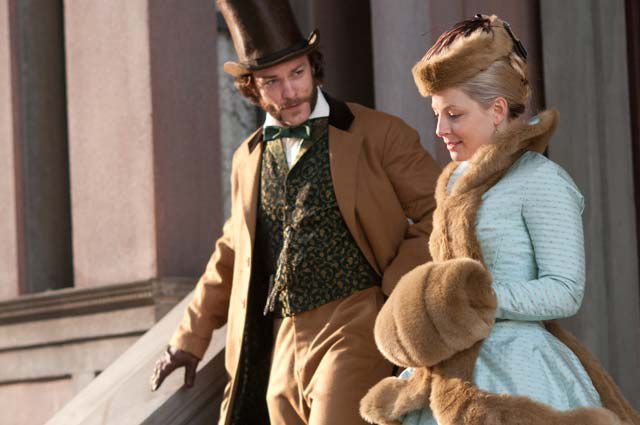 How the New York City's high society dressed in 1864: Robert Morehouse (Kyle Schmid) and Elizabeth Haverford (Anastasia Griffith) in COPPERDon't miss a stitch of the subterfuge: Watch BBC America's COPPER when it premieres on Sunday, August 19th, at 10/c.  Only from Academy AwardÂ®-winner Barry Levinson and EmmyÂ® Award-winner Tom Fontana and only on BBC America.And revel in the sumptuous costumes in 19th century-set British dramas over at Anglophenia.